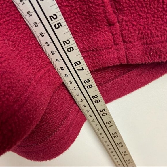 LL Bean Red Fleece Zippered Jacket Pockets Cozy‎ Brushed Warmth Size XL Coat Zip - Picture 15 of 15